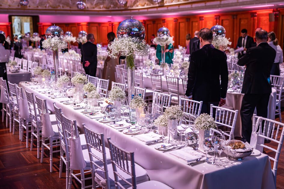 Table setting for an evening event