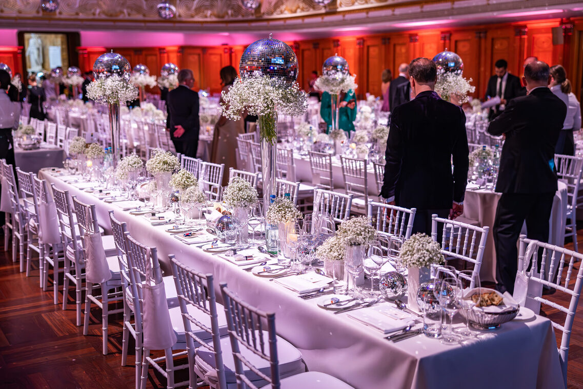 Tischsetting für eiene Abendveranstaltung