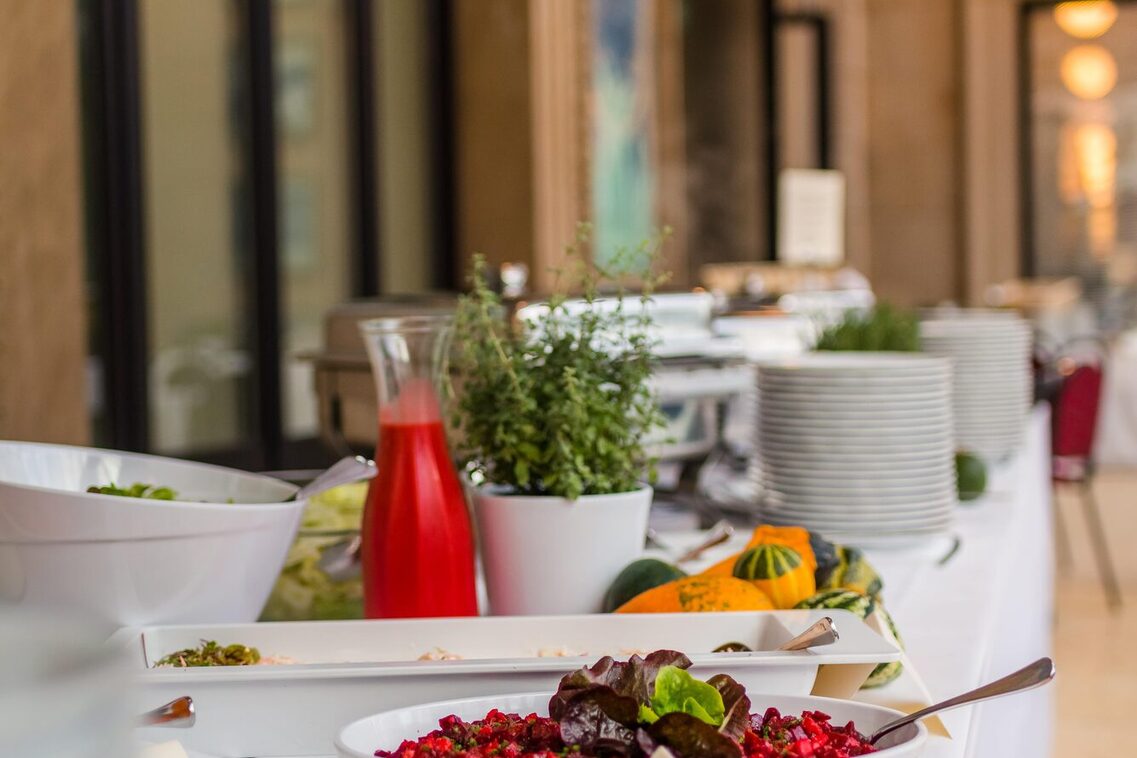 Table with the catering