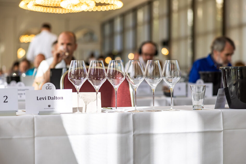 Wine glasses in the Kurhaus Kolonnaden