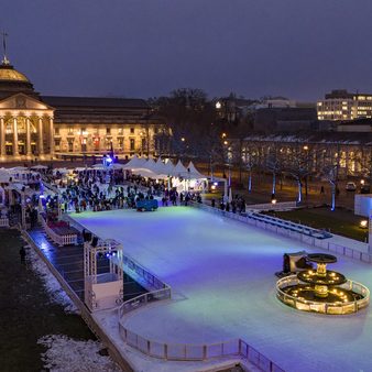 Wiesbaden on Ice Aufmahme von oben