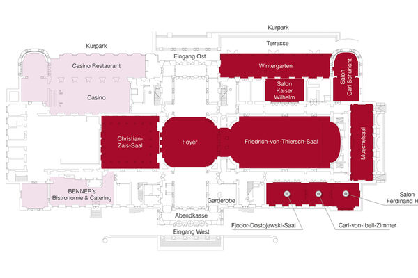 Plan vom Wiesbadener Kurhaus