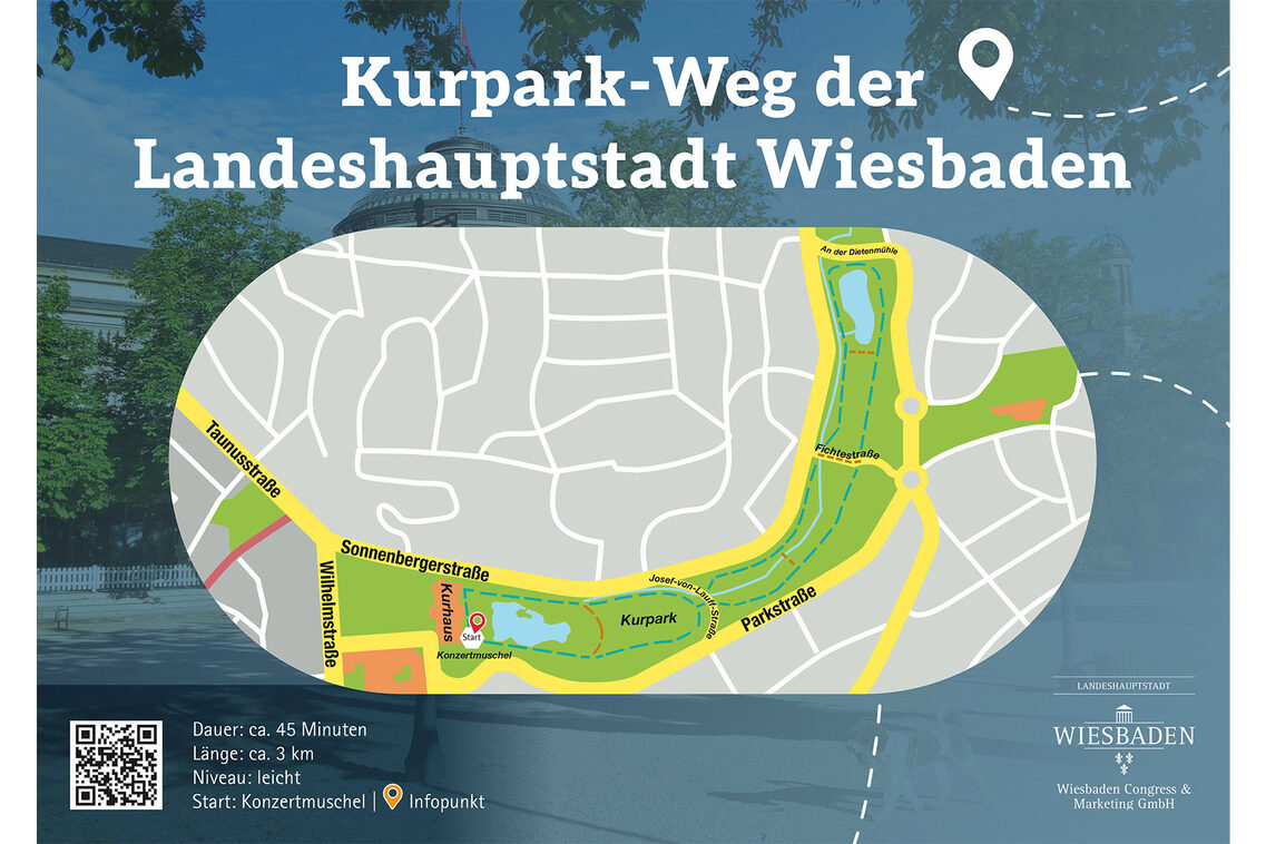 Map section in front of picture with historic building.