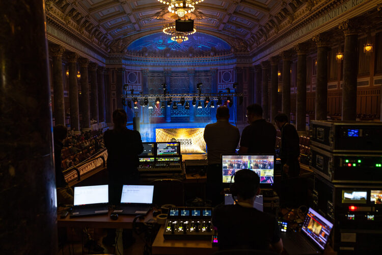 Konzert mit dem Publikum im Kurhaus Technik