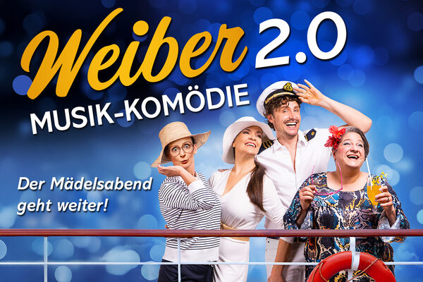 WEIBER Ein heißer Mädelsabend! Plakat, drei Gläser mit Cocktails